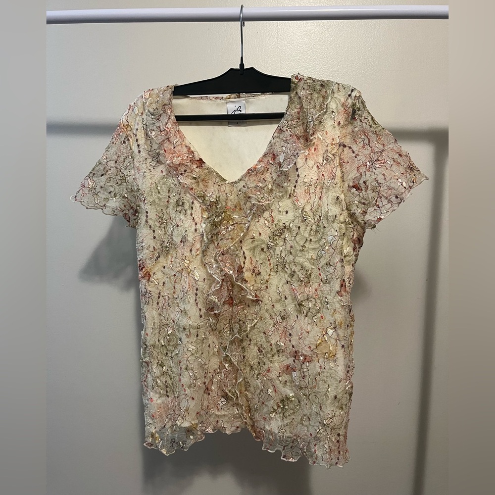Jacqueline Riu Multicolor Textured Blouse